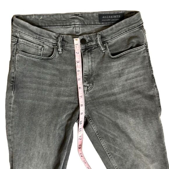 All Saints Grace Slashed Moto Distressed Skinny Jeans Size 28 - Picture 5 of 10